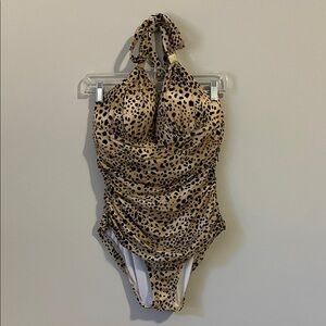 Victoria’s Secret Leopard Print Halter Swimsuit